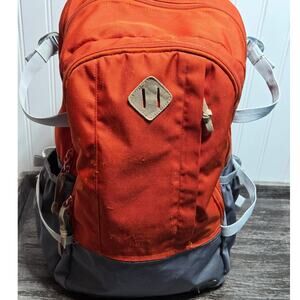 Land's End Orange Gray Multi Compartment Laptop Backpack